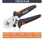 WOZOBUY Tubular Terminal Crimping Tools Mini hand Pliers HSC8 6-4 0.25-10mm² 23-7AWG 6-6 0.25-6mm² High Precision Clamp Sets