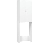 vidaXL Armario de Lavadora Cuarto de Baño Aseo Inodoro Secadora Estantería Estante Muebles Mobiliario Colada Almacenaje Gris Sonoma 64x25,5x190 cm