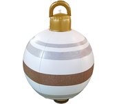 Bola inflable de PVC para decoración navideña al Aire Libre, Bolas grandes Gigantes, decoraciones para arbolas de Navidad, Bola de Juguetes sin Adorno de Luz