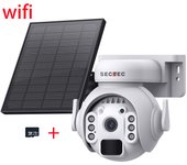 Camara de vigilancia exterior solar WIFI inteligente solar HD 360 grados alarma 4G vigilancia