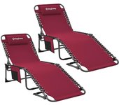 Plegable Exterior, Respaldo Ajustable en 5 Posiciones, Silla de Playa, Cama de Camping con Almohada para Playa Piscina Vacaciones Exterior ¡Disponible en dos versiones diferentes! Elige tu opción a continuación