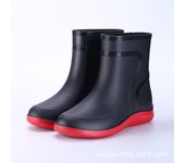 Botas de lluvia antideslizantes altas tubo largo de los hombres zapatos de pesca de terciopelo botas pegamento
