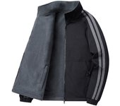 Men's Outdoor Windproof Warm Double Sided Fleece Jacket for  Thickened for Autumn Winter Suitable Jacket