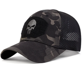 Gorra táctica de calavera , visera ajustable y transpirable para camionero, gorra de malla para caza, senderismo, gorras de béisbol Snapback