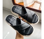Slippers for women summer new style fashionable outer wear one-word cross strap flat sandals home indoor beach non-slip slippers