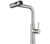 In Stock Sink Mixers 304 Stainless Steel Hot And Cold Waterfall Faucet Pull Out Kitchen Taps