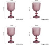 Of 4 Wine Glasses Set Anniversary, Red Or  Drinking Glassware For Beer,Juice,tail,Whiskey,Water Christmas Gift