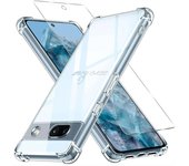 For Google Pixel 9 Pro XL 8a 7a 6a 5a 4a 3a 9 8 7 6 Pro 5 4 3 2 XL Tempered Glass Screen Protector Shockproof Soft Case