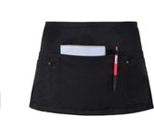 Server Apron with 5 Pockets - Waterproof Resistant Waitress Waiter Waist Short Apron