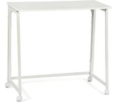 Mesa de Ordenador Plegable para Ahorrar Espacio, con Estructura de Acero, para Oficina, Hogar, Puesto de Trabajo, Estilo Escandinavo, Patas de Metal, FáCil Montaje, Negro, 80 X 40 X 74 Cm