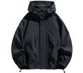 Spring and Autumn men's windbreaker raincoat zipper jacket hooded oversized clothing