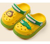 De dibujos animados león cocodrilo zapatillas de los niños de suela suave antideslizante bebé agujero zapatos