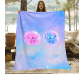 Stitch Cute Cartoon HD Art Print Blanket.Oversized Sofa Soft Blanket Warm Flannel Blankets,bed,picnic,Gift,Living Home Decor