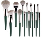 Green cloud 14 PCS kit de pinceles de maquillaje para principiantes herramienta de maquillaje ultra suave pinceles de pintura suelta pinceles de sombra de ojos pinceles de brillo pinceles de labios en la imagen un conjunto incluido