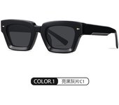 Gafas de sol para hombres y mujeres de tendencia de moda polarizador de marco pequeño gafas de sol de placa gruesa