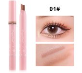 Metallic Grey Silver Eyeshadow Eyeliner Pencil Long-lasting Silkworm Highlighter Pen Two-color Shimmer Gradient Eye Shadow Stick