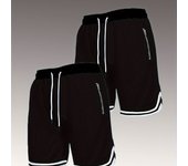Conjunto de 2 pantalones cortos para hombre, frescos y sueltos para el verano, pantalones de baloncesto casuales, pantalones de