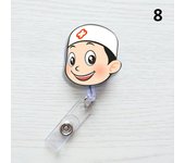 1PC Cartoon ID Name Card Badge Reel Retractable Clips Card Holder Clip Badge Holder Clip Office Supplies Name Card Holder