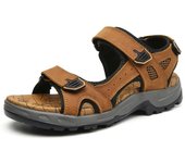 Nueva moda, zapatos de ocio de verano para hombre, sandalias de playa, sandalias de cuero genuino de alta calidad, sandalias suaves de talla grande para hombre, talla 38-48