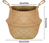 Cestas de almacenamiento Natural de algas marinas, maceta de flores de estilo nórdico, cesta de plantas, bolsa de cultivo tejida de paja, maceta colgante, decoración del hogar