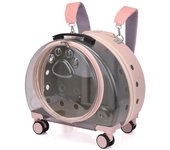 Pet Suitcase Transparent Trolley Case, Cat Bag, Out Portable Dog Space Capsule, Large Capacity Backpack, Backpack
