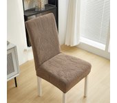 2/4/6 pieces per set Jacquard Polar Fleece Dining Chair Covers - Stretch Fit, Pet-claw resistant & stain proof, Easy Slip-On Design for Home & Hotel Use