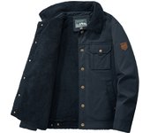 Men 2024 Winter New Fleece Thick Warm Jacket Men Fashion Casual Windproof Coat Men Autumn Outwear Tactics Military Jacket Men