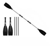 Anti-twist Design Kayak Paddles Recreational Portable Aluminum Alloy Canoe Oars Lightweight Durable Boat Oars Outdoor