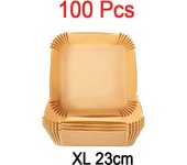 Large 23cm Air Fryer Disposable Paper Liner Non-stick Airfryer Parchment Special Baking Paper for 3-10QT Cooking/Steaming Basket