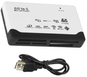 Lector de tarjetas todo en uno Adaptador de lector de tarjetas SD USB 2.0 compatible con TF CF SD Mini SD SDHC MMC MS XD