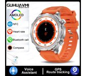 2024 Nuevo Reloj inteligente de llamada Bluetooth para hombres Android Ios 1.53 pantalla AMOLED,voz inteligente AI,frecuencia cardíaca, monitoreo de glucosa en sangre y oxígeno,NFC,impermeable ip68, trayectoria GPS,100+ Modo deportivo Multifuncional Reloj