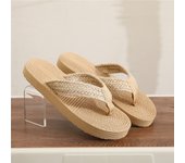 New imitation straw travel hemp sole women's sandals Korean trendy outdoor wear flip flops fashionable beach flip flops women's slippers