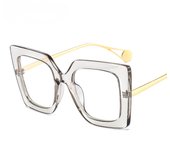Nuevas gafas de sol de moda, gafas de sol cuadradas grandes para mujeres hermosas europeas, gafas planas de moda al por mayor