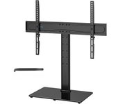 Soporte TV Pie de Pedestal Superior de Sobremesa Universal para LCD/LED/Plasma de 32-65 Pulgadas, Soporte Pie TV con Altura Ajustable Carga 45 KG y máximo VESA 600x400 mm
