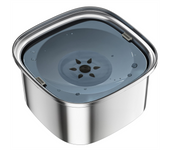 3L Dog Water Bowl 101Oz Stainless Steel Dog Bowl No Spill Large Capacity Dog Food Water Bowl Slow Water Feeder Blue
