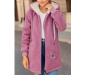Thickened Fleece-lined Sweatshirt Women's Hooded Top Cardigan Winter Trendy New Style Lamb Wool Jacket