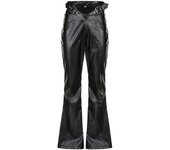 Women's High-Waisted PU  Flare Pants Elegant and Chic Fashion for Women