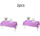 1pc Reusable Tablecloths 137x183cm BPA Free Plastic Dining Table Cover Cloth for Parties Picnic Camping Disposable Tablecloths