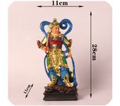 101619 inch gold-plated body Jia Lan, home painted resin statue of Bodhisattva Wei Tuo