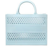 Women's hollowed out handbag, holiday PVC beach bag, Y2K, 2024