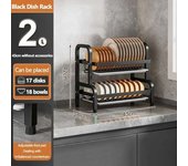 2025 Flash Sales Drying Compact Kitchen Rack Drainboard Set Large Rust-Proof Dish Drainer With Utensil Holder