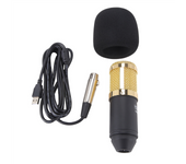 HZM&C Upgraded Bm-800 Usb Condenser Microphone Bm800 Usb Studio Mic for Computer Recording Karaoke Pc Gold