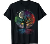 Chakra Meditation Moon Tree Moon Life Graphic T-Shirt Men's Tee