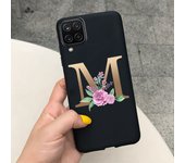 For Samsung Galaxy A12 Case Cute Letters Phone Cover Silicon Back Cases For Samsung A12 A 12 A125F Soft TPU Bumper Coque Flower