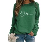 Queen Autumn and Winter Women's Top Printed Casual Loose Sweatshirt HB064