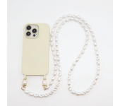 Funda de teléfono con cordón para iphone, brazalete de perlas, cadena cruzada, iphone 16, 15, 14 Pro, 13, 12 mini, 11, 7, 8 Plus