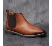Botas Chelsea para hombre Zapatos para hombre británicos Color brillante Moda Retro Botas Botines