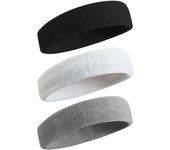 Sports Sweatbands Headband for Men & Women - Moisture Wicking Terry Cloth