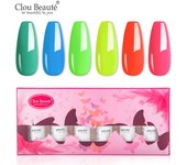 Clou Beaute 8ml Gift Set Kit UV LED Gel Varnish Soak Off Nail Art Gel Nail Polish Pure Nail Color Base Coat No Wipe Top Coat