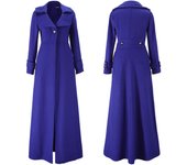 Women's new autumn and winter high neck woolen coat, women's extended windbreaker